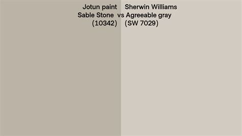 Jotun Paint Sable Stone 10342 Vs Sherwin Williams Agreeable Gray Sw