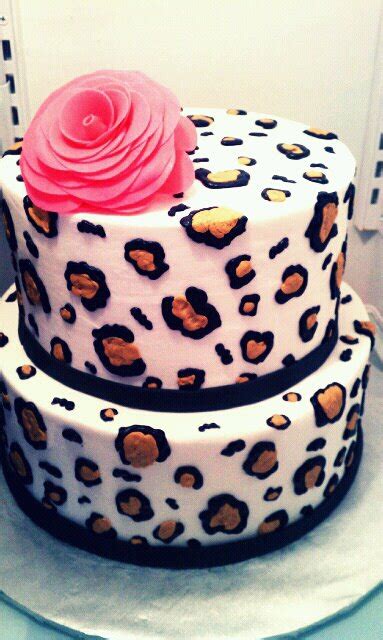 Cheetah Print Cake I Made All Buttercream Except For The Marshmallow