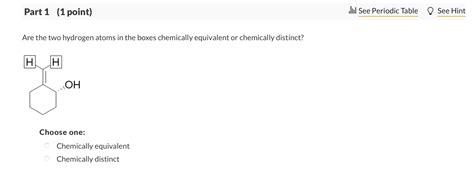 Solved Are The Two Hydrogen Atoms In The Boxes Chemically Chegg