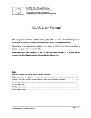 Fillable Online Eeas Europa Ecas User Manual Fax Email Print Pdffiller