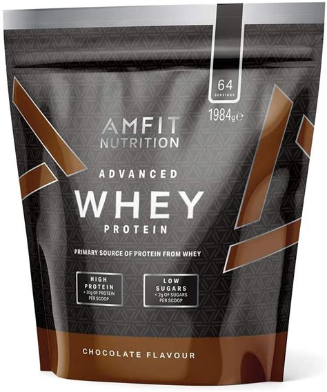 Jede Portion Amfit Nutrition Whey Eiweißpulver enth ält 24g Protein