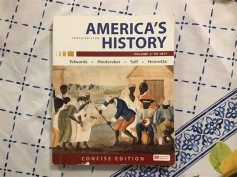 Isbn 9781319275884 Americas History Concise Edition Volume 1 Tenth Edition 9781319275884 Ebay