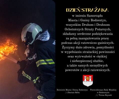 UMiG Bodzentyn Życzenia z okazji Dnia Strażaka