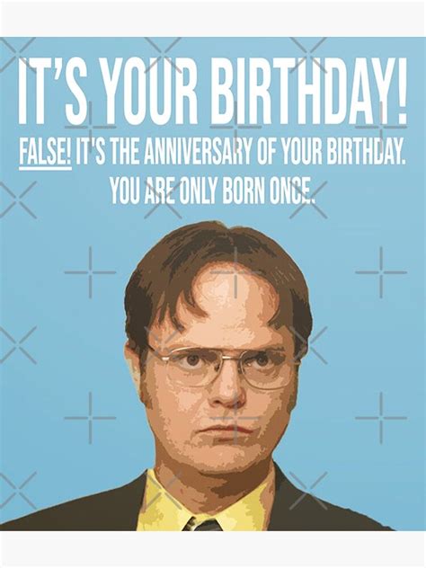 The Office Dwight Schrute Birthday Card The Office Us Birthday