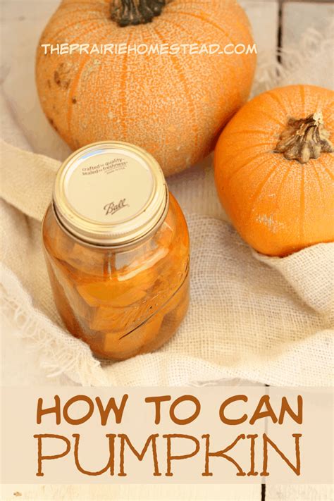 Canning Pumpkin The Prairie Homestead