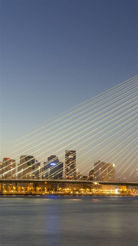 Download wallpaper: Erasmus bridge 1242x2208