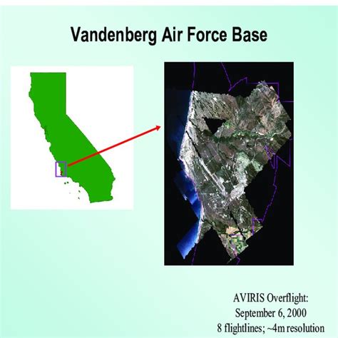 Map Showing Location Of Vandenberg Air Force Base And Area Covered By