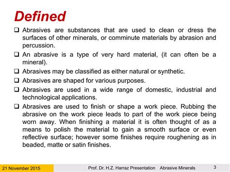 Abrasive And Abrasion Minerals Ppt