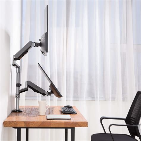 Buy Avlt Dual Stacked Monitor Arm Desk Mount Fits Two Flat