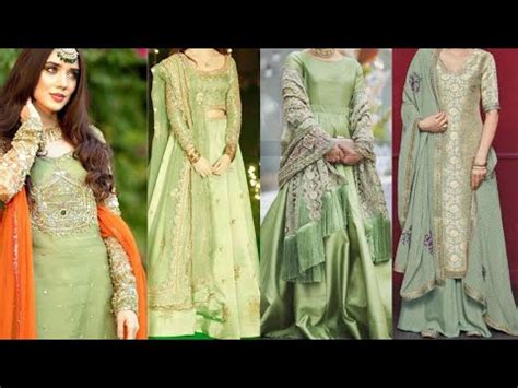 Most Gorgeous Pesta Green Colour Dress Design Pista Green Colour