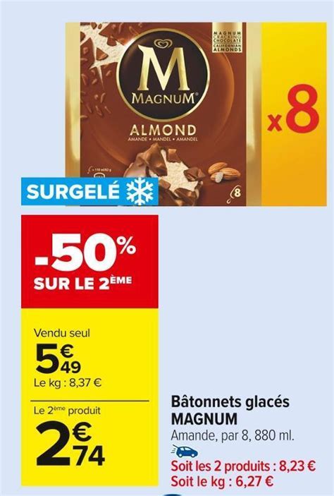 Promo Magnum B Tonnets Glac S Chez Carrefour Market