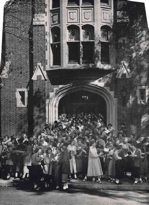 "Lindenwood College Students in front of Roemer Hall, 1958" by ...