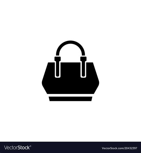 Women Handbag Flat Icon Royalty Free Vector Image