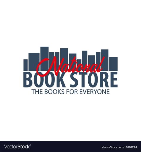 National book store logo education and book Vector Image