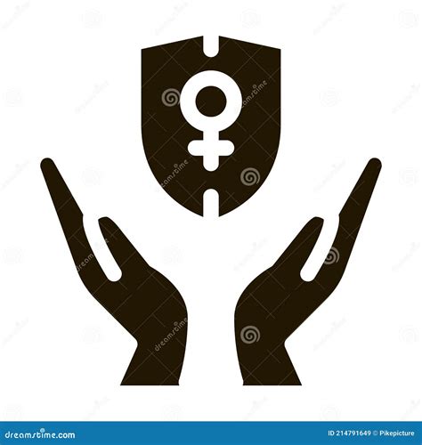 Protection Female Sex Icon Vector Glyph Illustration Stock Vector