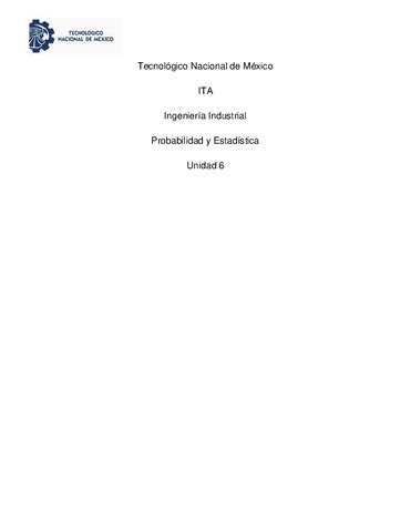 Unidad 6 DISTRIBUCIONES DE PROBABILIDAD CONTINUAS Pdf