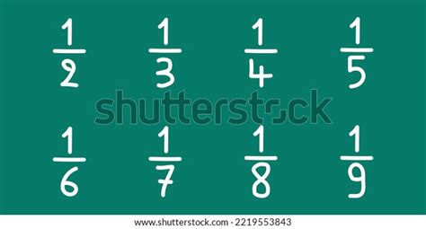 unit fraction number   quarter stock vector royalty