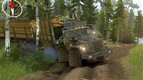 Spintires Mods Gameplay 53 Ural 432010 8x8 Truck YouTube