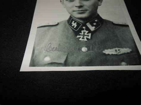 Ww German Waffen Ss Sturmbannfuhrer Eberhard Heder Signed Photo