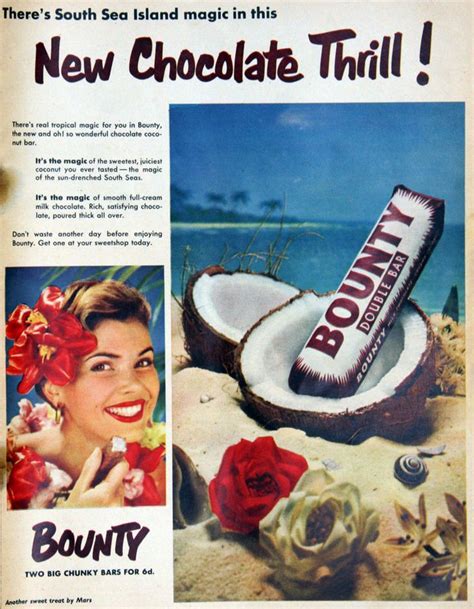 Bounty 1954 | Bounty chocolate, Chocolate, British chocolate