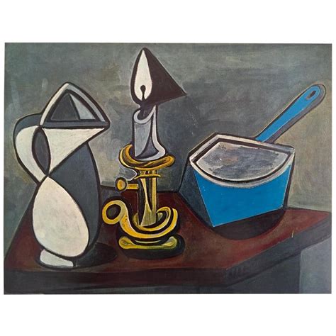 Pablo Picasso Vintage 1964 Authentic Lithograph Print Still Life With