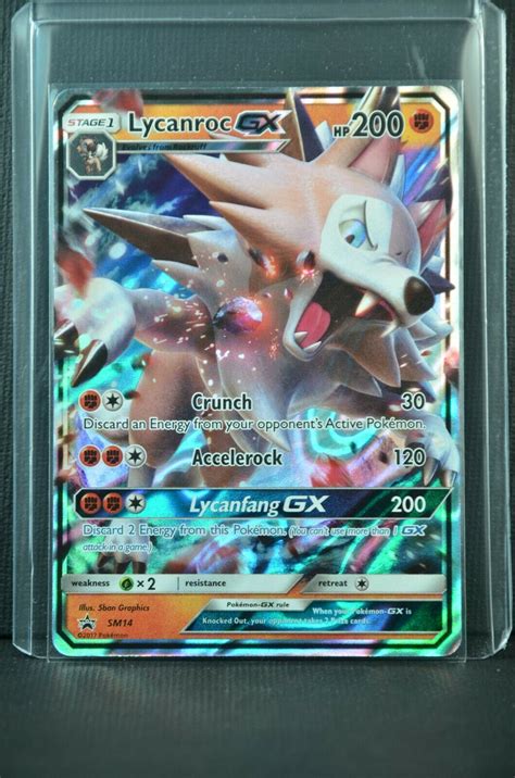 Lycanroc Gx Sm Ultra Rare Sun Moon Promo Pokemon Card Values Mavin