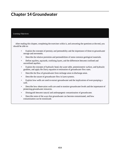 Solution Chapter 14 Groundwater 21 01 Studypool