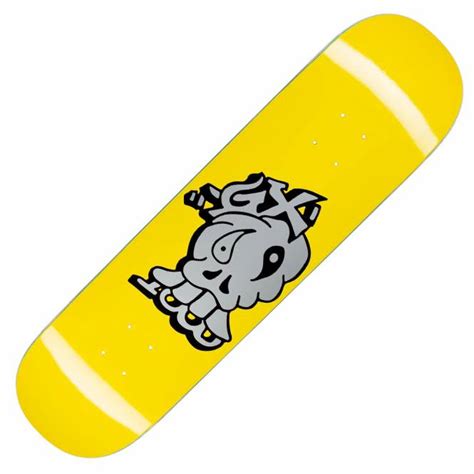 GX1000 Mind Over Matter Yellow Skateboard Deck 8 25 SKATEBOARDS