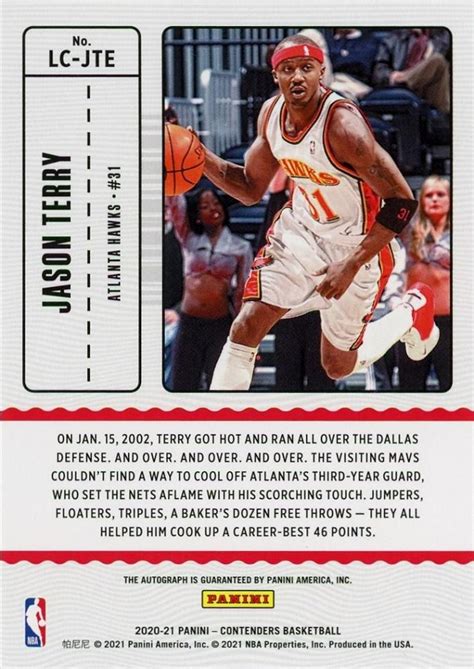 ミントモール MINT 千葉店 2020 21 Panini Contenders Jason Terry Legendary