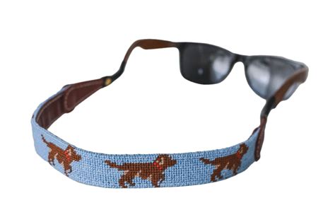 Brown Lab Needlepoint Sunglass Straps Asher Riley