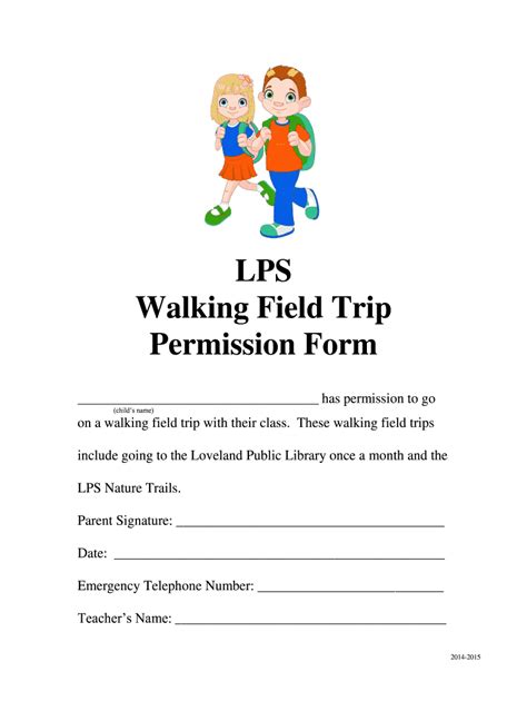 Walking Field Trip Permission Slip Fill Out Sign Online Dochub