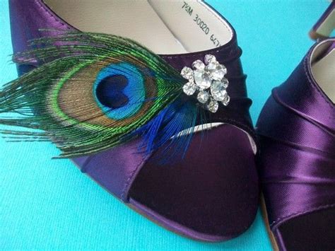 Aubergine Peacock Shoes 1 3 4 Heelchoose Your Own By Parisxox Peacock