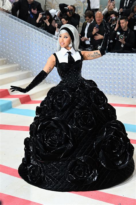 Cardi B Olivia Rodrigo In Chanels Camellia Flower At Met Gala