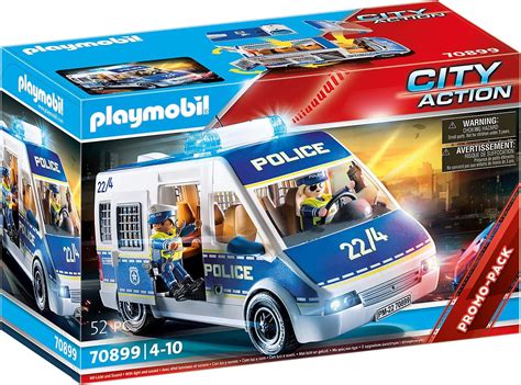 Playmobil Fourgon De Police Avec Effets Lumineux Et Sonores City