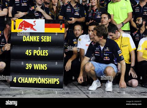 Red Bull Racing Give Thanks To The Departing Sebastian Vettel GER Red