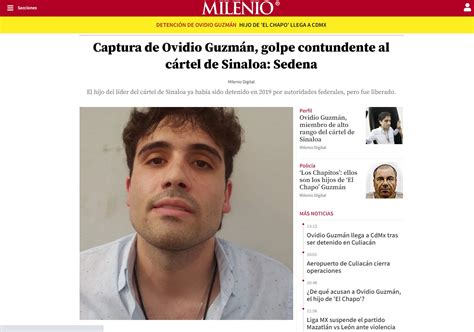 Captura De Ovidio Guzm N As Informan Los Medios Mexicanos La