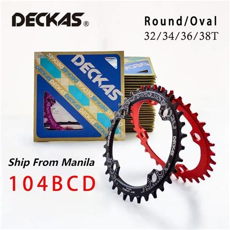 DECKAS Chainring 104BCD Oval Round Narrow Wide Chainring MTB Bicycle