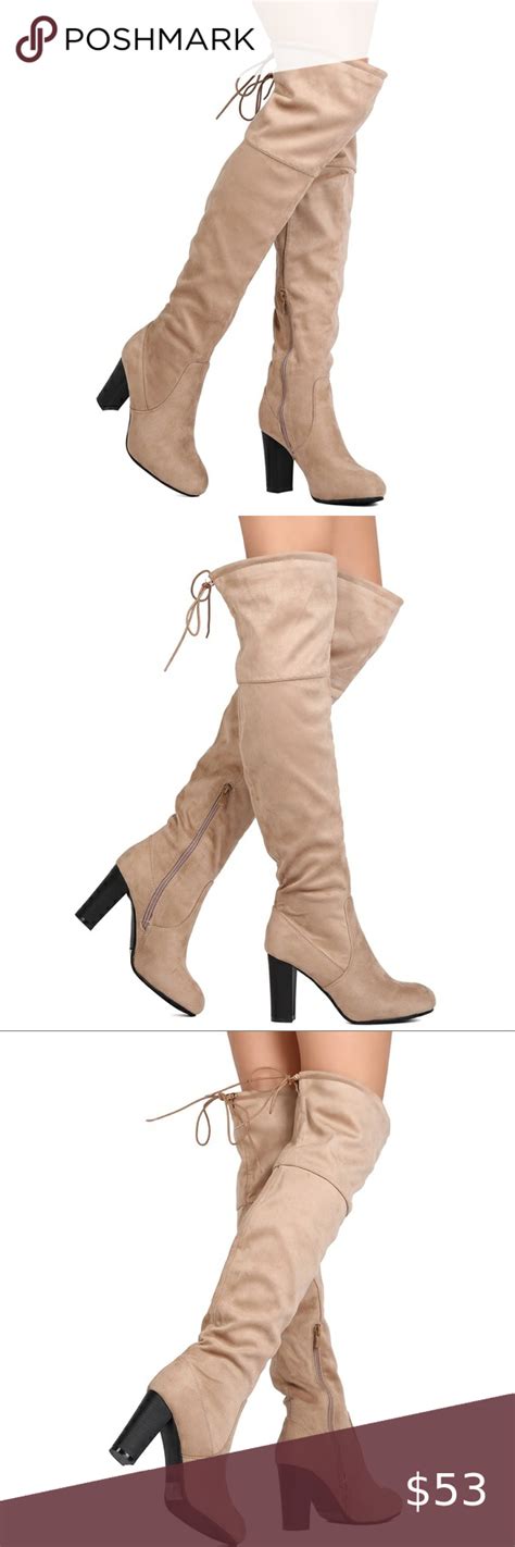 Taupe Faux Suede Over The Knee Taupe Boot