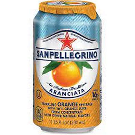 San Pellegrino Orange 24 X 330ml Cans Soft Drinks Canned Soft Drink