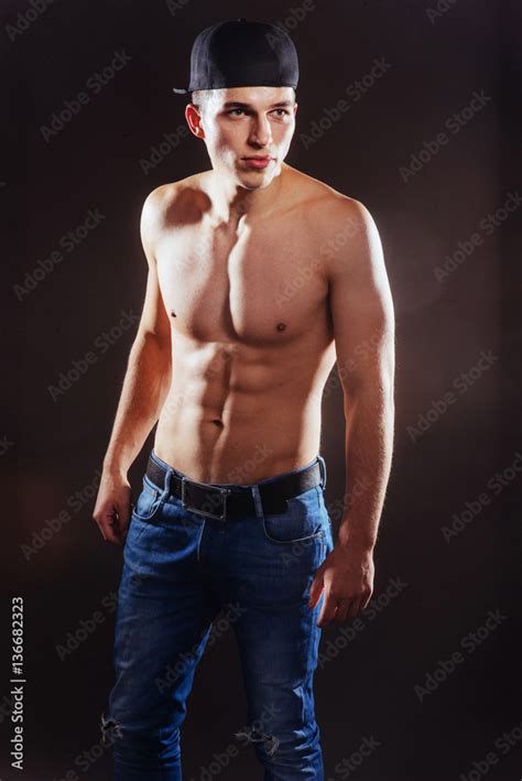 Portrait Of A Fitness Man With Nude Torso Stock Photo Adobe Stock