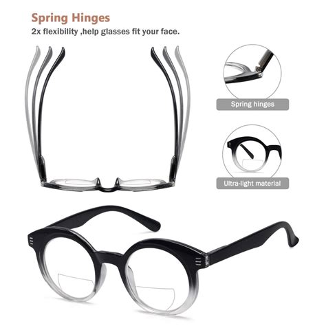 4 Pack Classic Round Bifocal Reading Glasses Women – eyekeeper.com