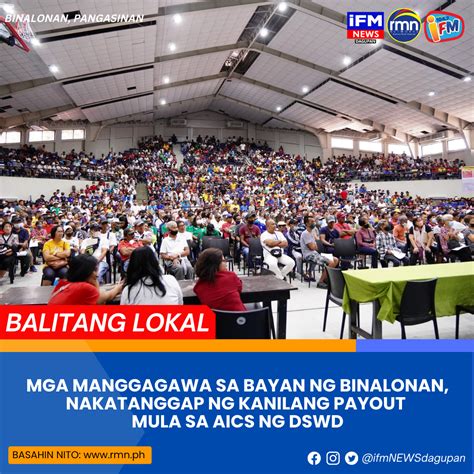 Mga Manggagawa Sa Bayan Ng Binalonan Nakatanggap Ng Kanilang Payout