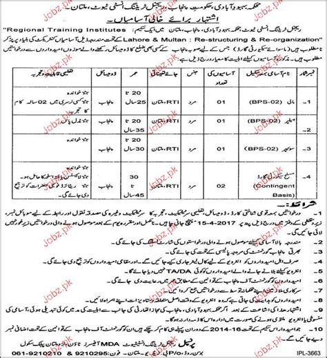 Malis Helpers Sweepers Job In Population Welfare Departme Job