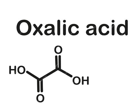 Structure Chimique De Lacide Oxalique Vecteur Premium