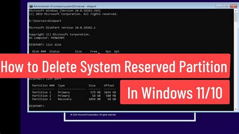 How To Delete System Reserved Partition In Windows Youtube