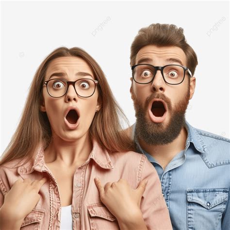 Shocked Couple Stunned By Unbelievable News Couple Cover Mouth Png