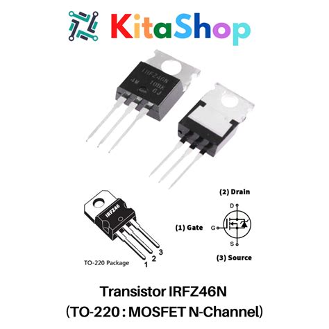 Transistor IRFZ46N TO 220 MOSFET N Channel Shopee Malaysia