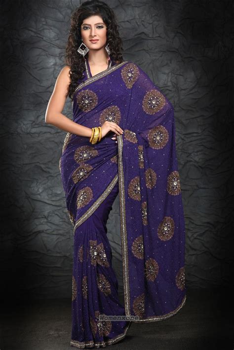 Neo Bollywood Traditional Indian Bridal Sarees Wedding Silk Embroidery