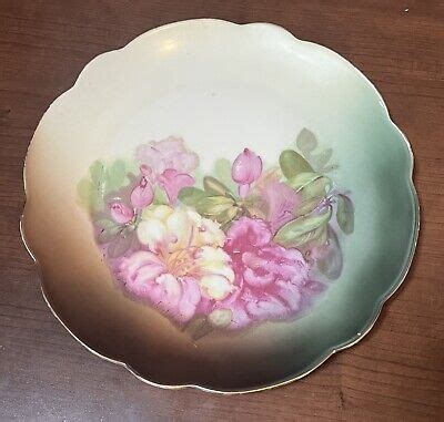 Vintage Z S Co Bavarian Hand Painted Floral Plate EBay