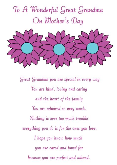 Printable Mothers Day Cards For Grandma